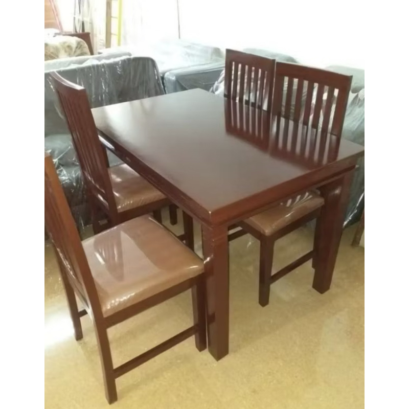 MEJA MAKAN MINIMALIS (SET 4 KURSI dan 6 KURSI) KAYU MAHONI