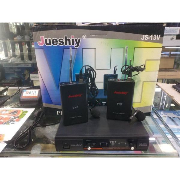 Mic mik karaoke wireless Jueshiy JS-13V ( mic jepit ) clip on / Microphone Wireless Jueshiy JS-13V