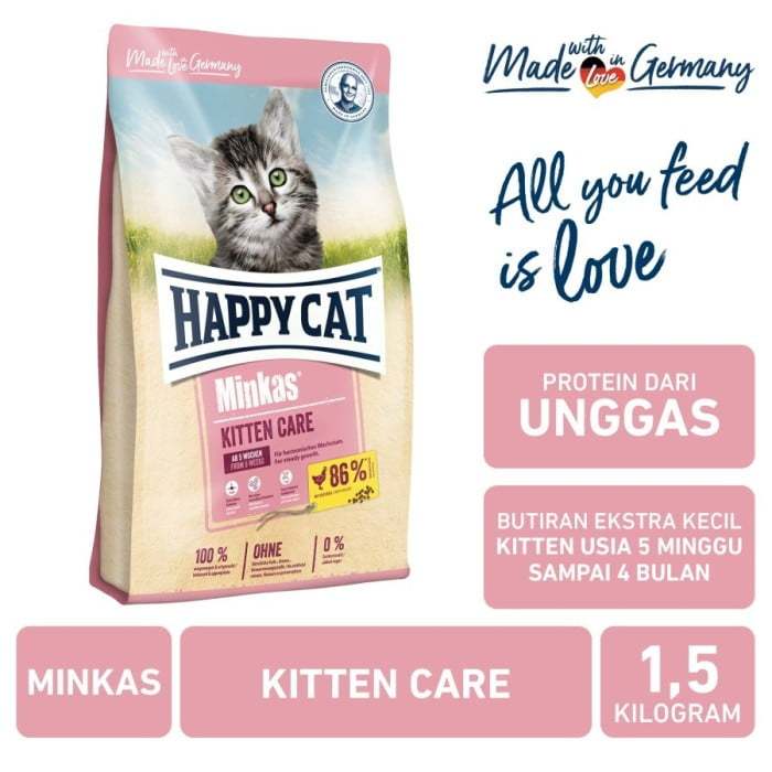 Happy Cat Minkas Kitten 1,5kg /Makanan Kucing Anakan /HappyCat Kitten