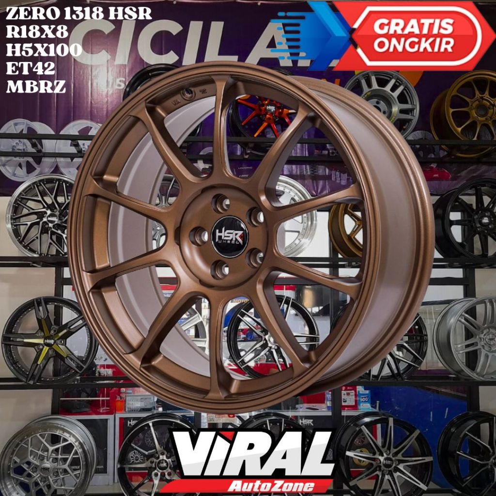 Velg Mobil Ring 18 HSR ZERO R18 UNTUK FT86 , AVANZA VELOZ NEW , WISH , ALTIS NEW