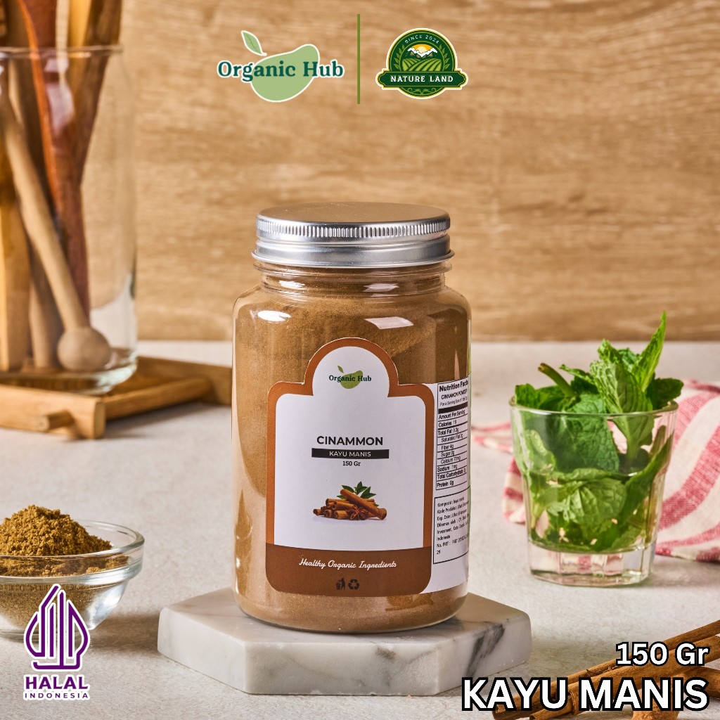 

Organic Hub Cinnamon Bubuk Bumbu Dapur Kayu Manis Murni Premium 150 gr