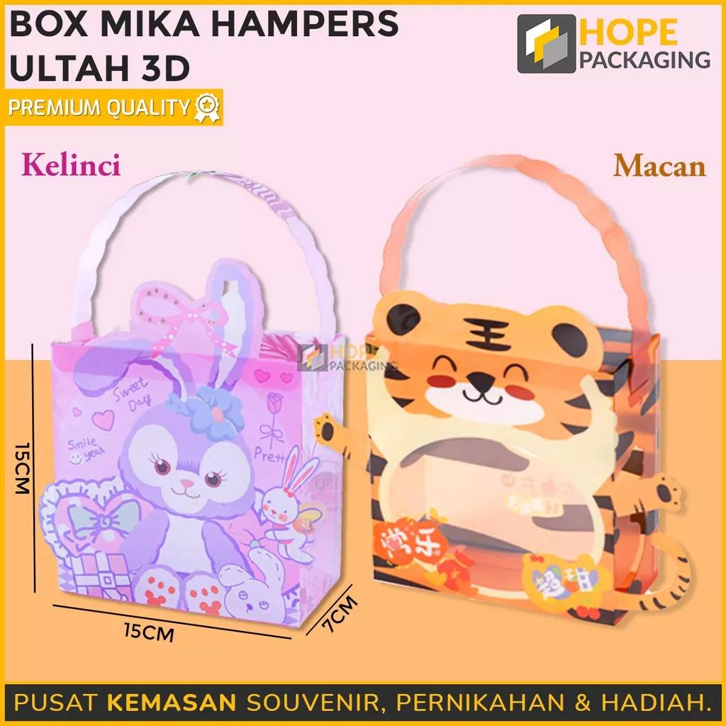 

Box Mika Ulang Tahun Anak / Box Mika 3D / Tas Hampers Ulang Tahun Anak /Box Hampers 3D