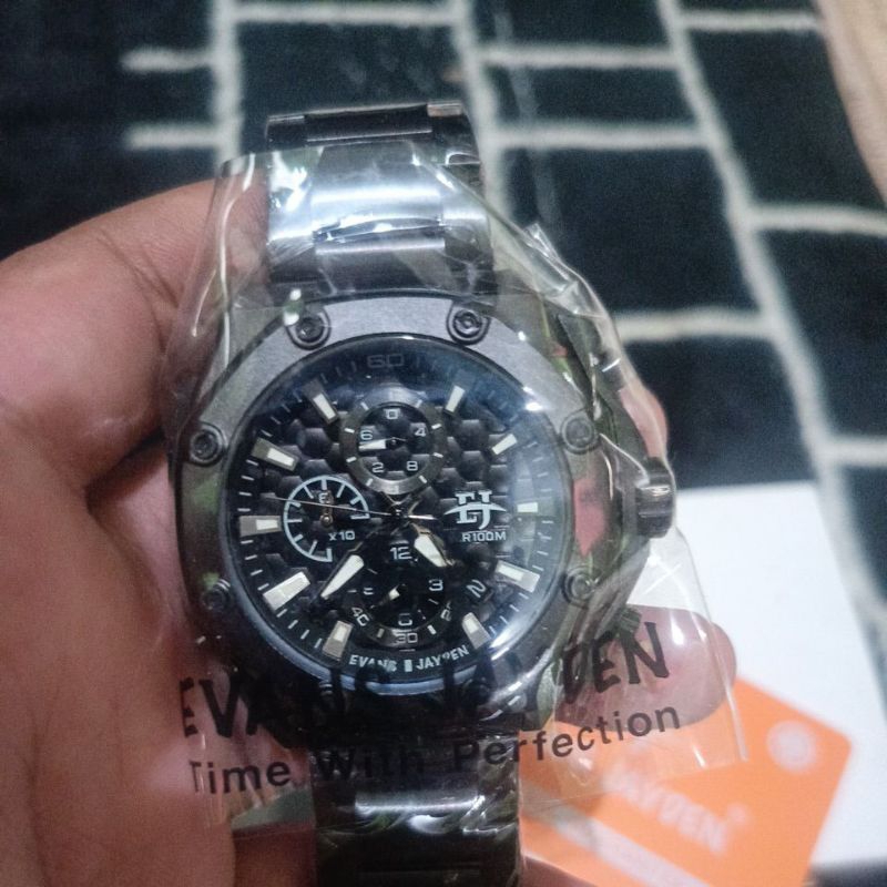 Buy 1 get 1 Jam tangan chronograph New Original Evans Jayden EJ-9586