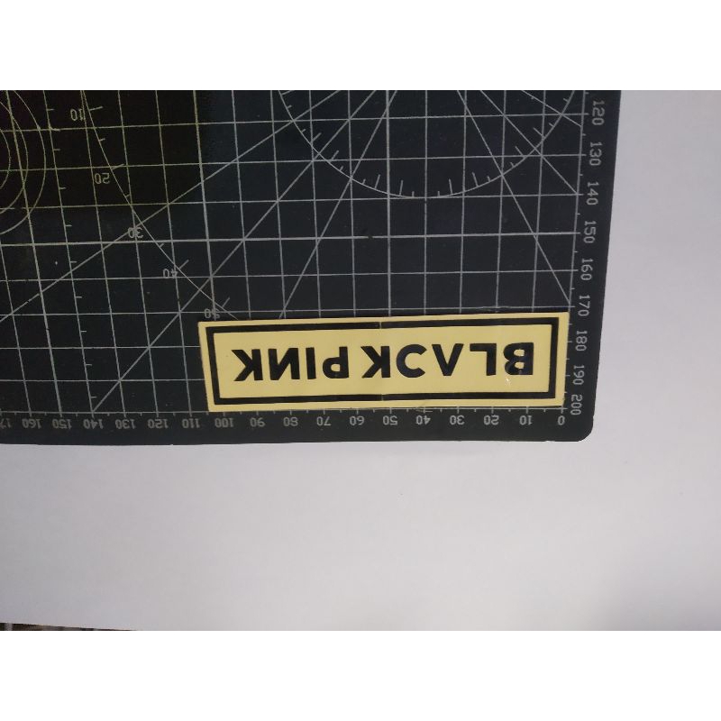 

stiker cutting black pink