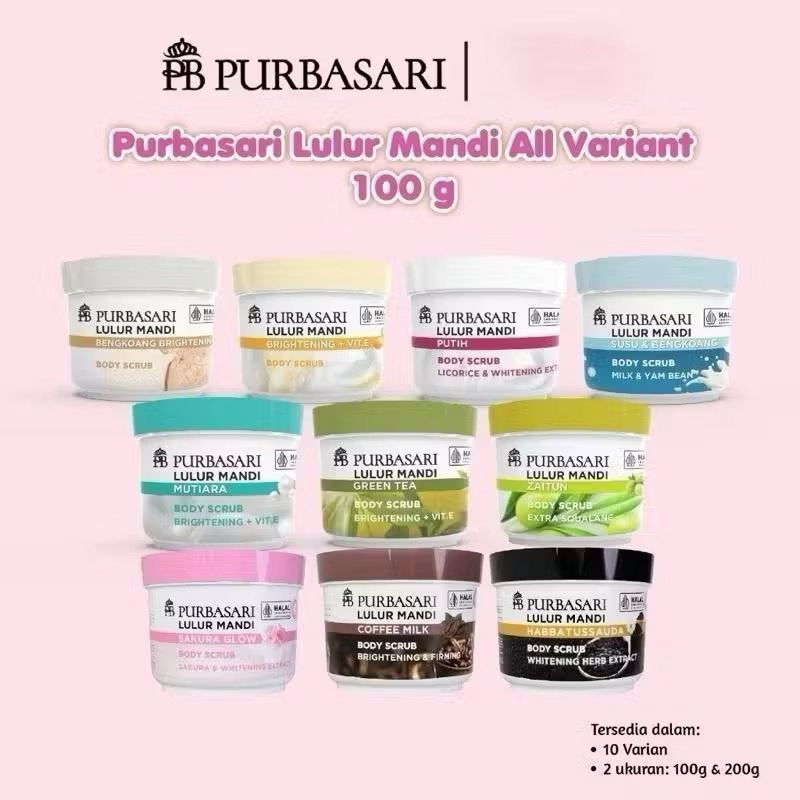 PURBASARI Lulur Mandi / Lulur PURBASARI / Body scrub PURBASARI