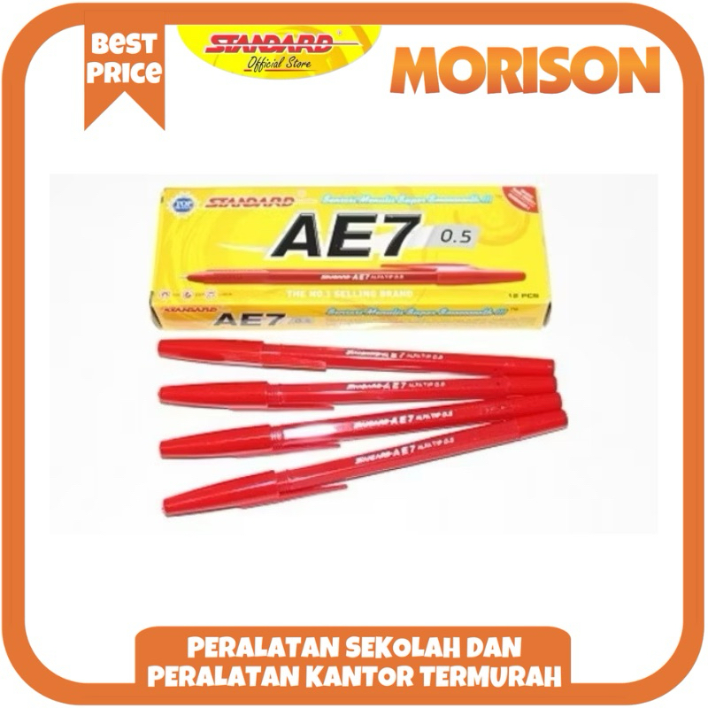 

Standard AE7 Pen 0.5 Merah isi 12 pcs