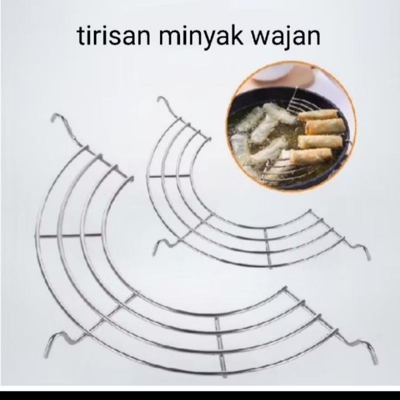alat peniris tirisan minyak wajan penggorengan