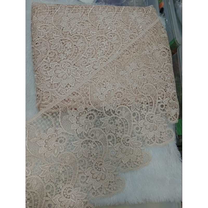 Renda bordir motif baru lebar 20cm