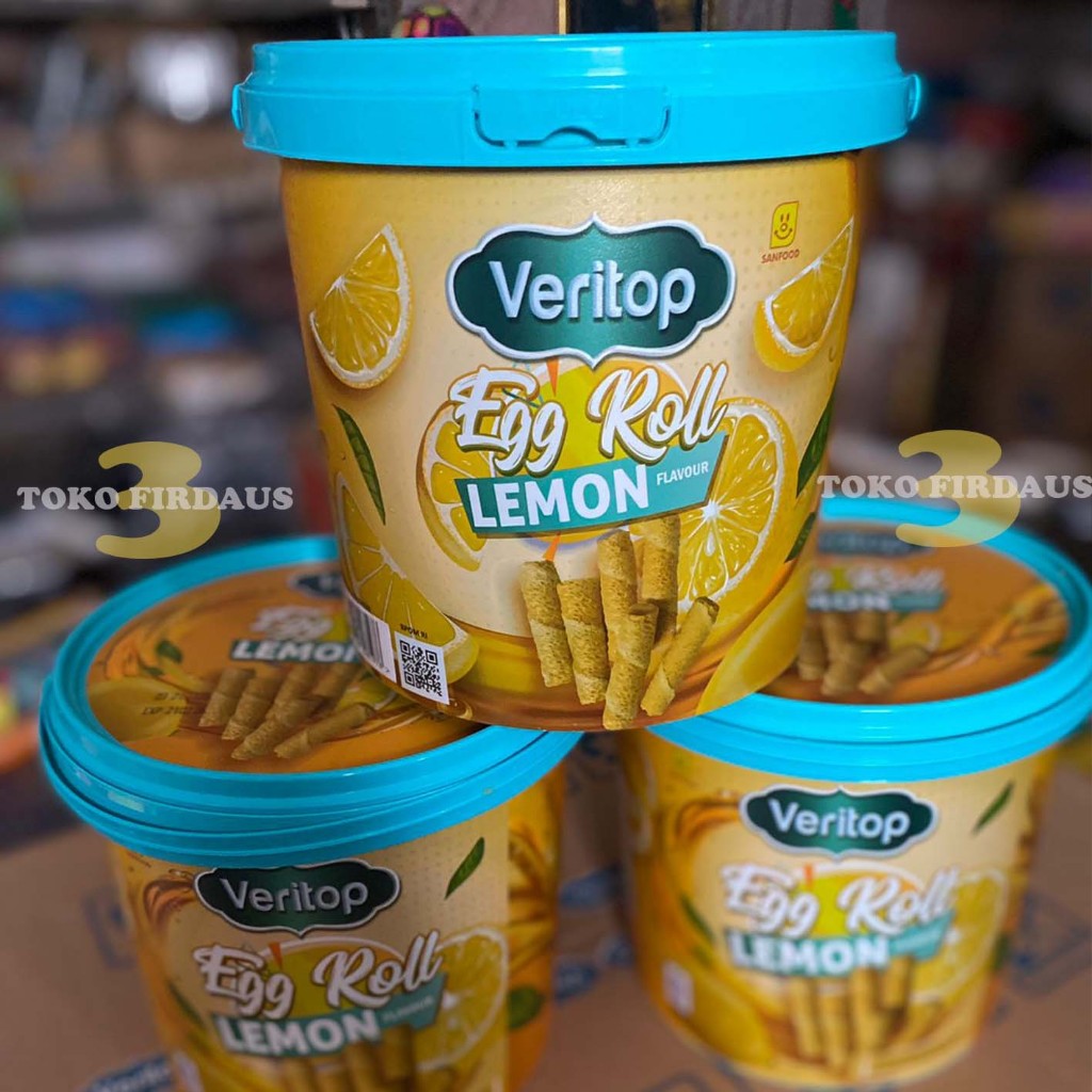 

Veritop Egg Roll Lemon Flavour / snack lebaran / snack toples