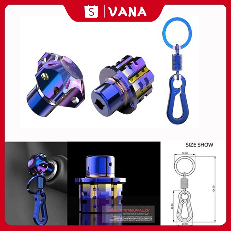 VANA  Modifikasi Sepeda Motor Listrik Kepala Kunci Titanium Yang Dibakar Key Fob Sepeda Motor Mobil 