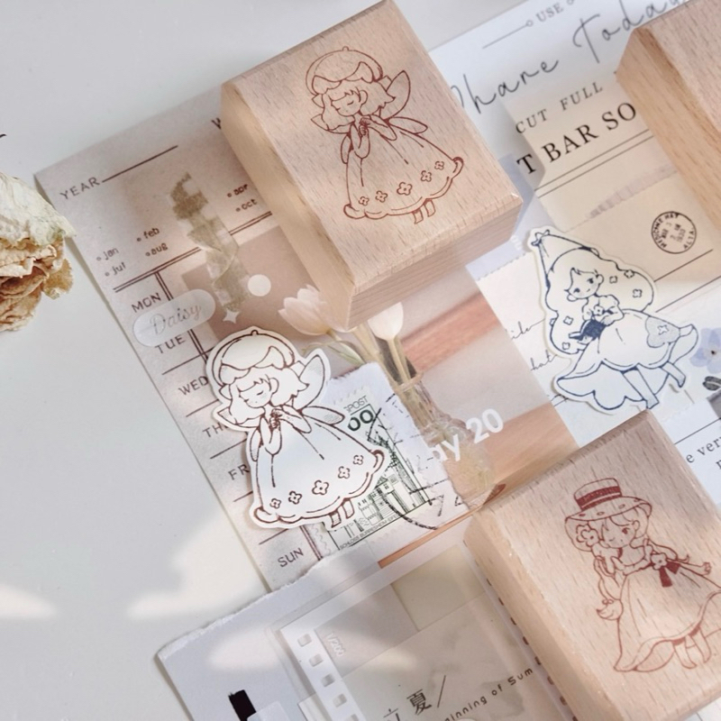

(Set) Freckles Tea Little Fairy Rubber Stamp Set