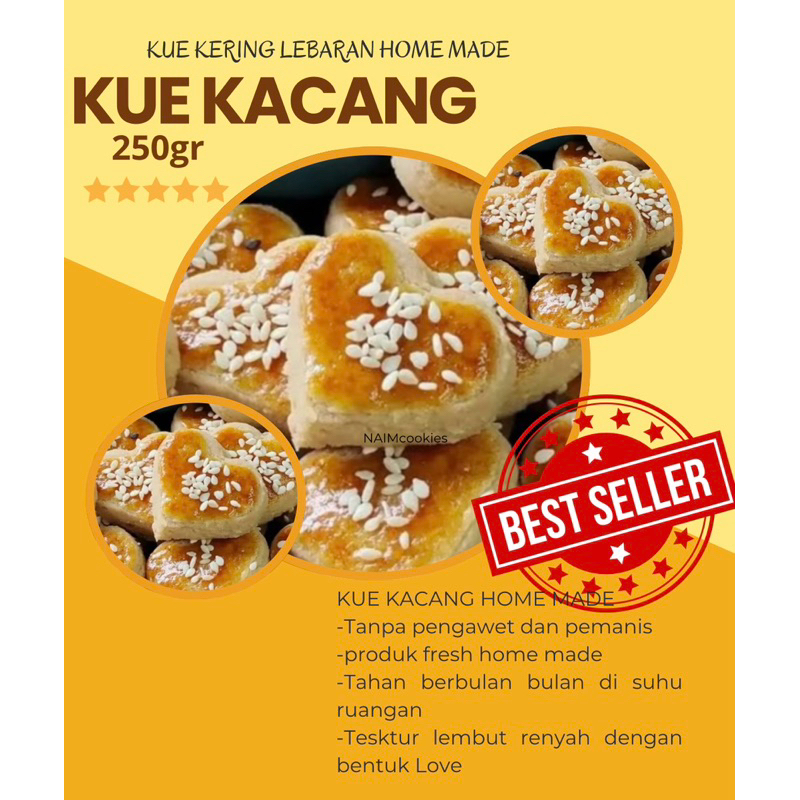 

KUE KACANG 250 GRAM KUE KERING LEBARAN HOME MADE BEST SELLER