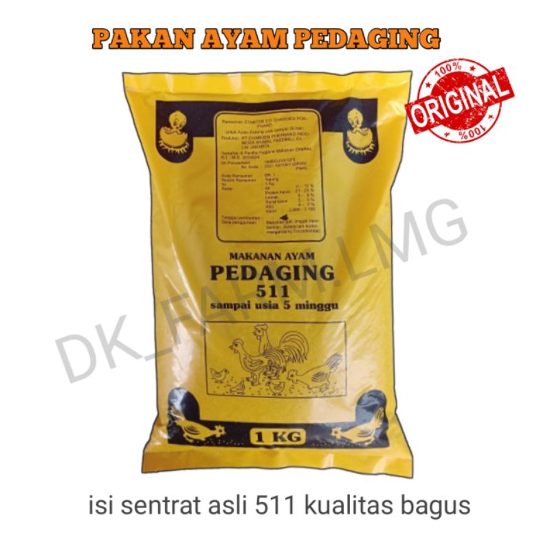 pur ayam 511 untuk ayam pedaging/boiler kemasan kuning 1 kg