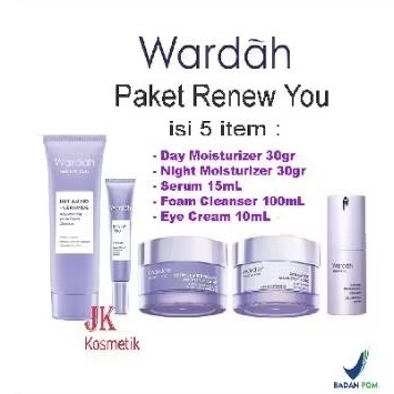 Wardah Renew You Paket Anti Aging Retinol Skin Care Flek Hitam Anti Penuaan Dini Kerutan Wajah