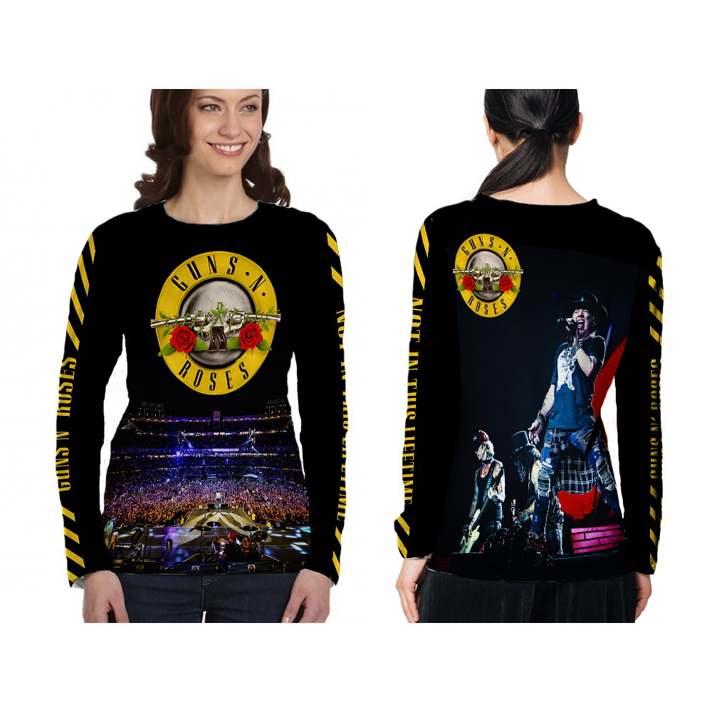 Baju Guns N Roses / Kaos Guns N Roses Lengan Panjang Pendek Fullprint