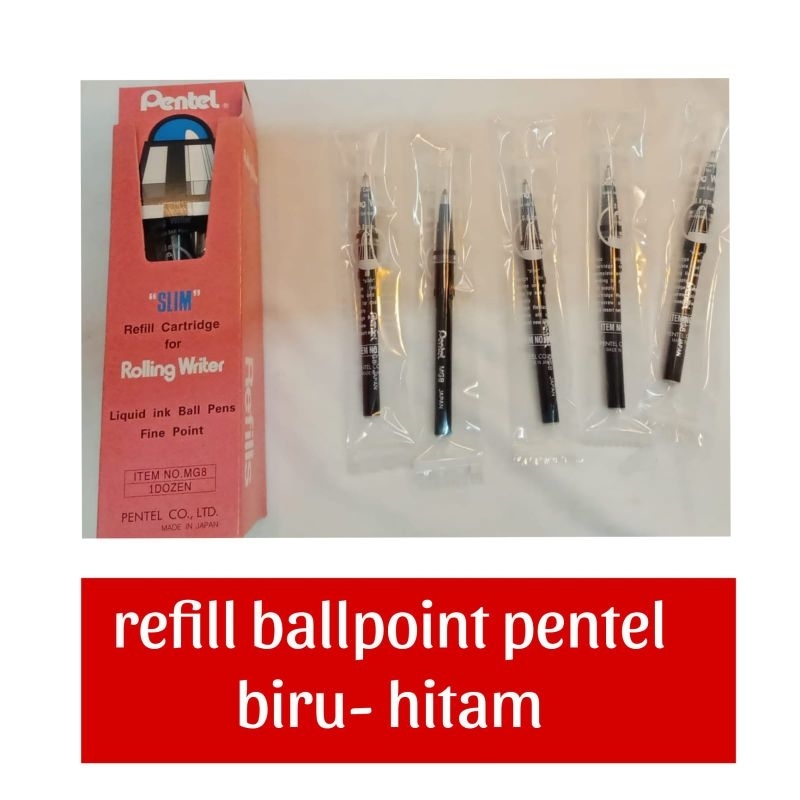 

ISI BOLPOINT PENTEL/REFILL BOLPOINT PENTEL 0.8 mm/ PULPEN PENTEL MG-8