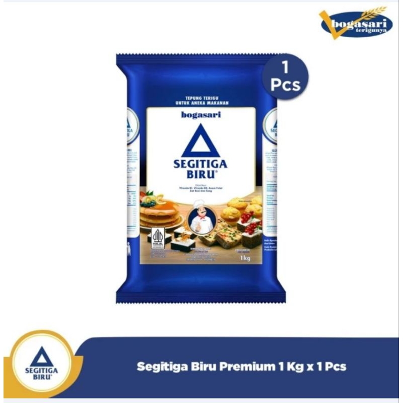 

TEPUNG TERIGU SEGITIGA BIRU / CAKRA KEMBAR PREMIUM 1kg
