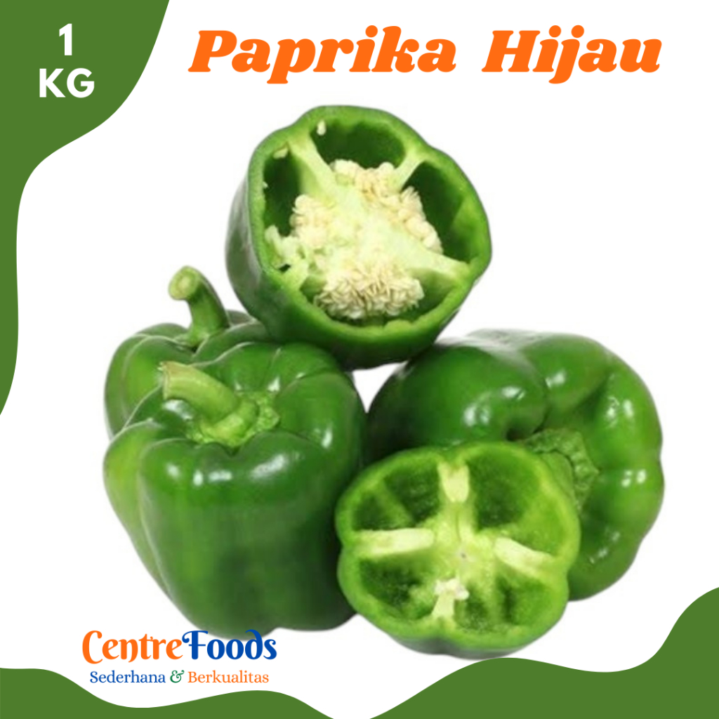 

PAPRIKA Hijau - Green Bell Pepper Fresh | 1.000gr [ Harga Per KG ]