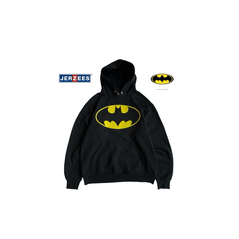 hoodie batman black by jerzees nublend
