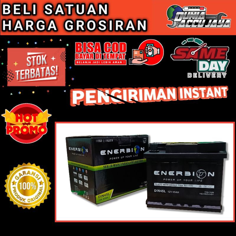 Aki mobil mf/kering ORIGINAL ( bergaransi 10 bulan ) enerbion din45L / 54519 / 544-59 / 54533 / din4