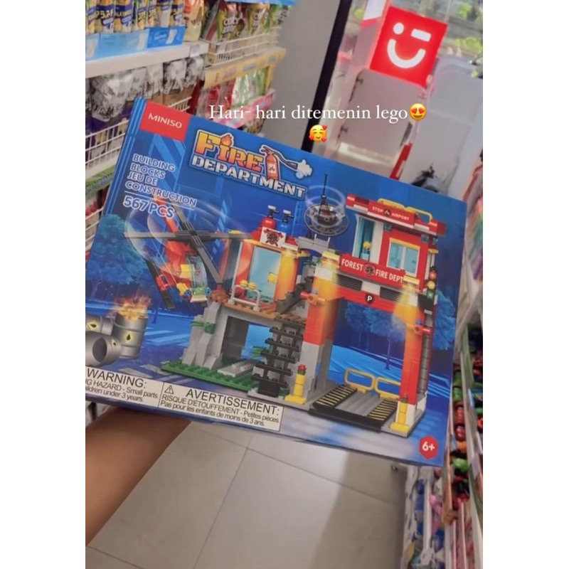Miniso Building Blocks Fire Department isi 567pcs