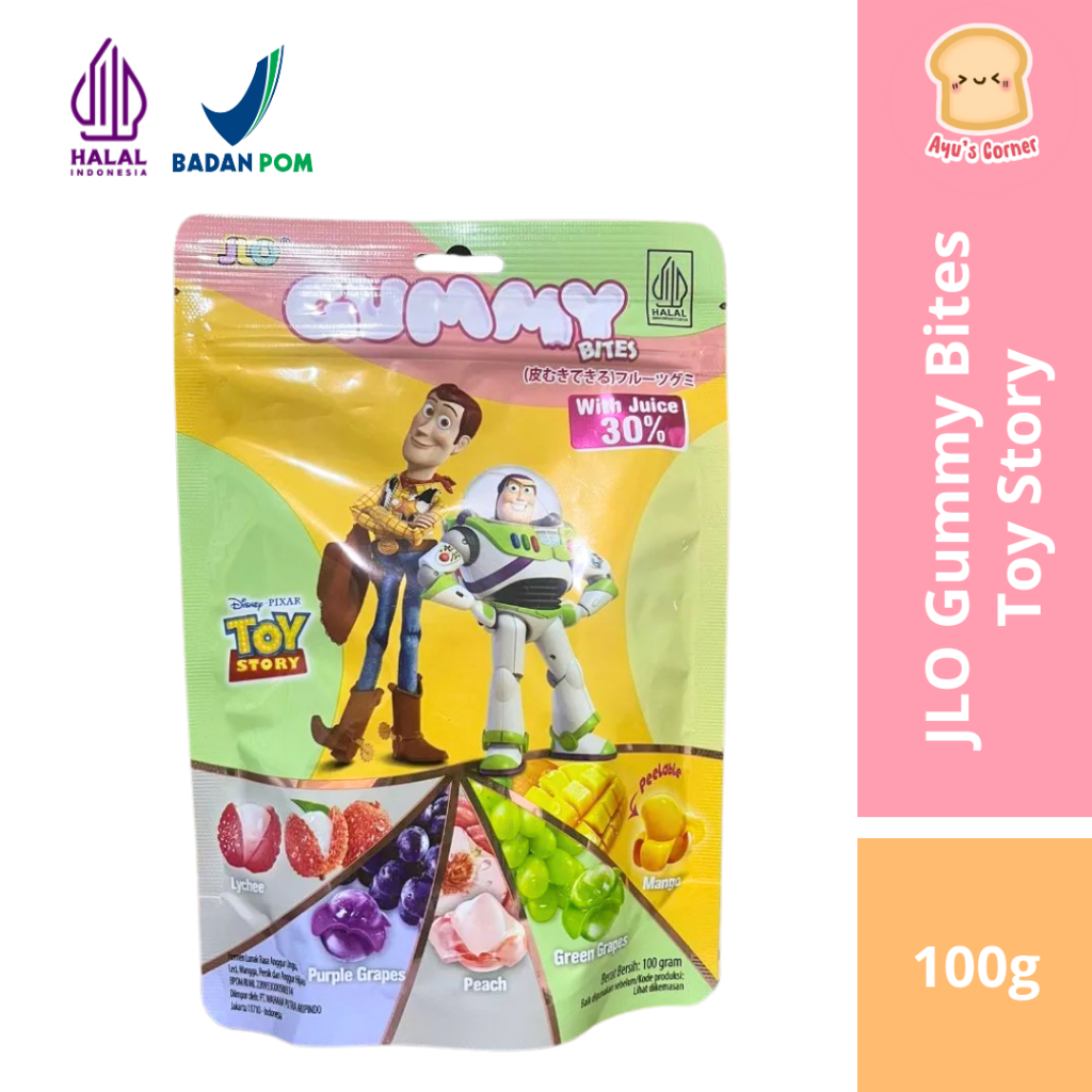 

Permen Lunak kupas JLO X Disney Gummy Bites Toy Story Assorted Candy peeled gummy jelly kupas 100grm