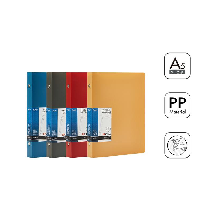 

[Stationery Spectrum] Bantex Binder Buku Catatan A5 Loose-Leaf Notebook 8 Ring Bahan PP LLA510