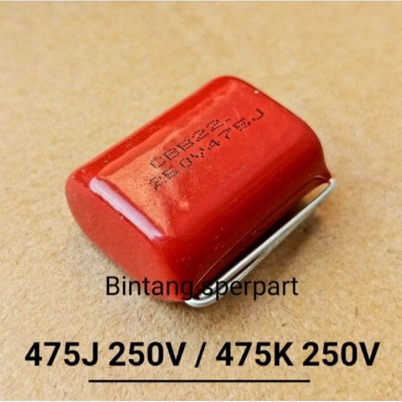 KAPASITOR MILAR 475J 250V CAPACITOR MILAR 475J 250V KAPASITOR MILAR 475K 250V KAPASITOR KERAMIK 475K