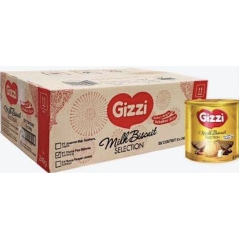 

Biscuit gizzi wafer milk selection 1 karton : 6 kaleng