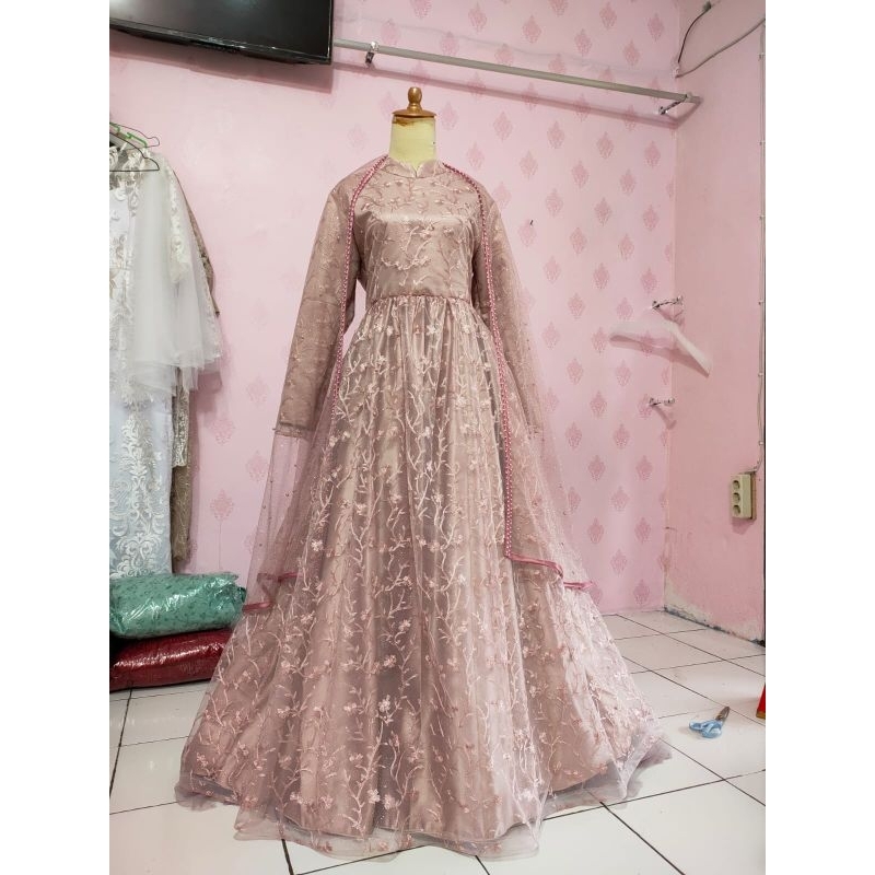 gaun pengantin syari / baju pengantin syari / gaun wedding / gaun walimatul ursy