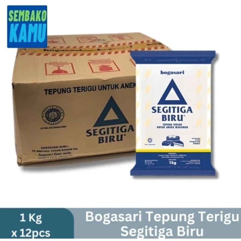

Tepung Terigu Segitiga Biru Ekonomis 1 kg - Dus Isi 12 pcs