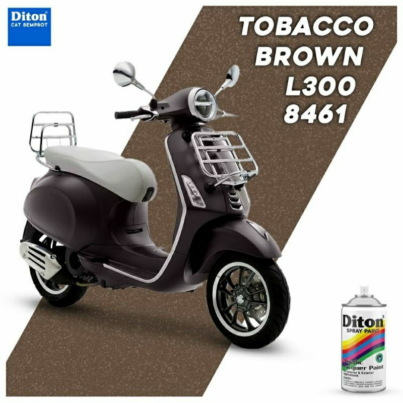 #MAU# Cat Semprot Diton Paket Lengkap Tobacco Brown L300 8461 (8020,8461,8540) Coklat Tembakau Solid