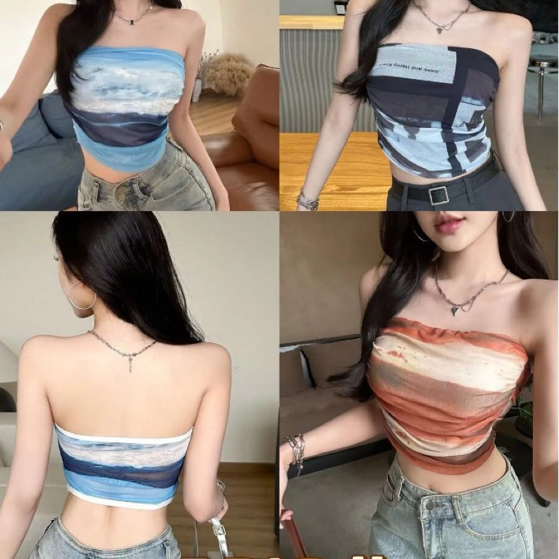 Kemben Cup Bra Top Style Korean - Tanktop Cup Bra Tanpa Tali - Atasan Crop Top (T380)