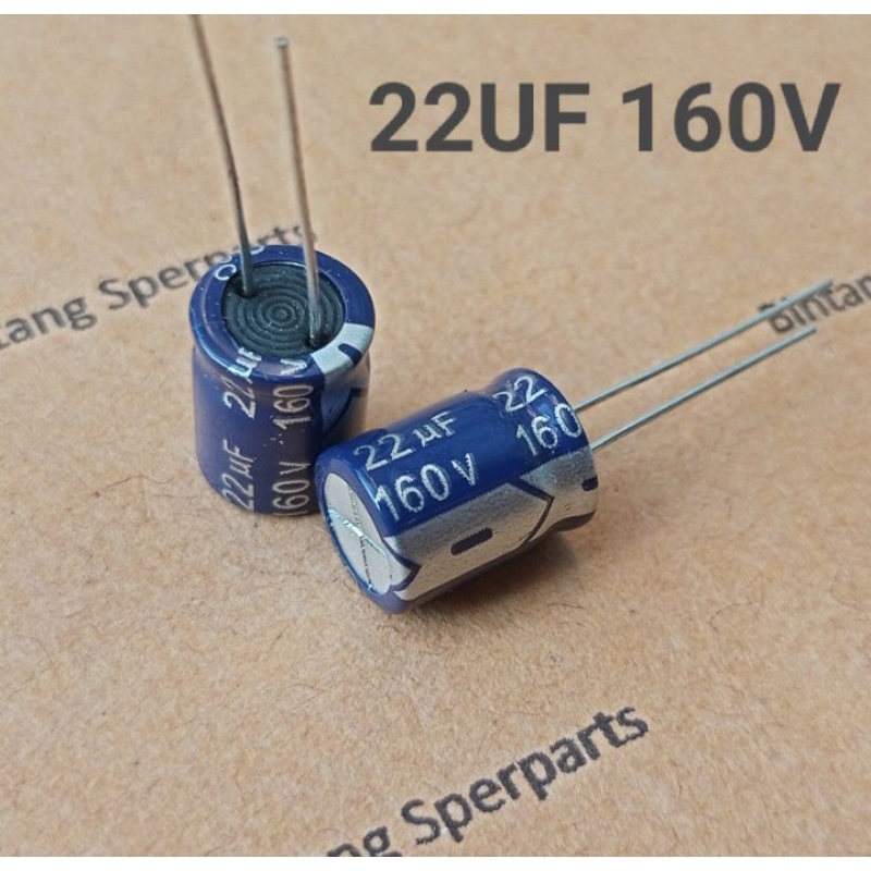 (1 BUAH) KAPASITOR ELCO 22UF 160V ELCO 22UF 160V CAPACITOR ELCO 22UF 160V