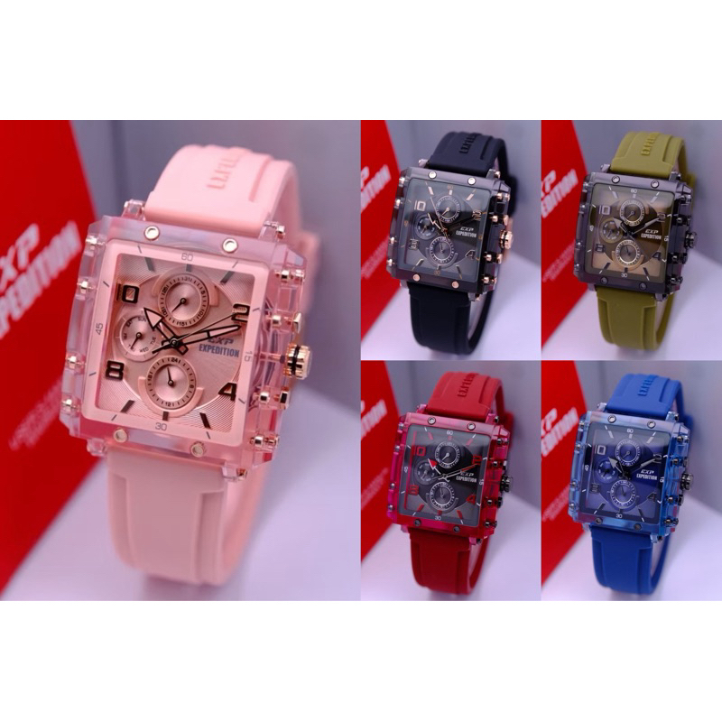 Terlaris Jamtangan pria dan wanita Expedition E6808 / E 6808 / 6808 Original garansi resmi 1thn