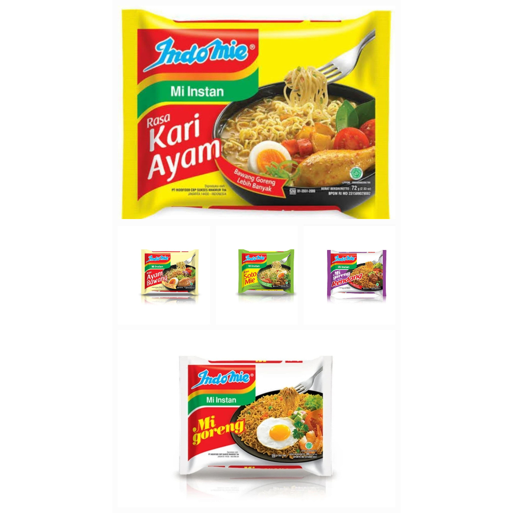 

Paket INDOMIE mie instant mix varian semua rasa isi 10 pcs