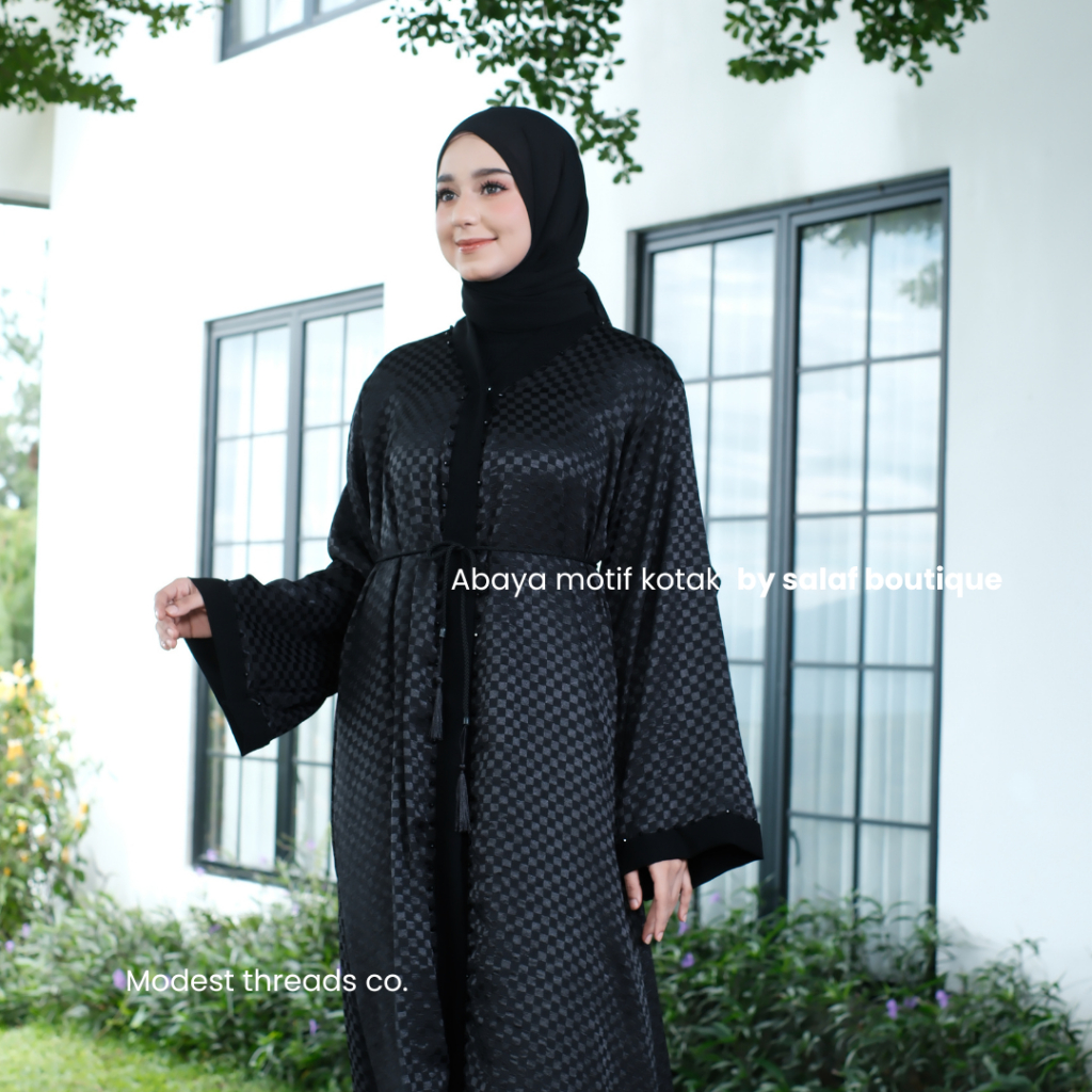 Salaf Boutique | Abaya Hitam Turkey Aisyah Gamis Syari Muslimah Jetblack Hitam
