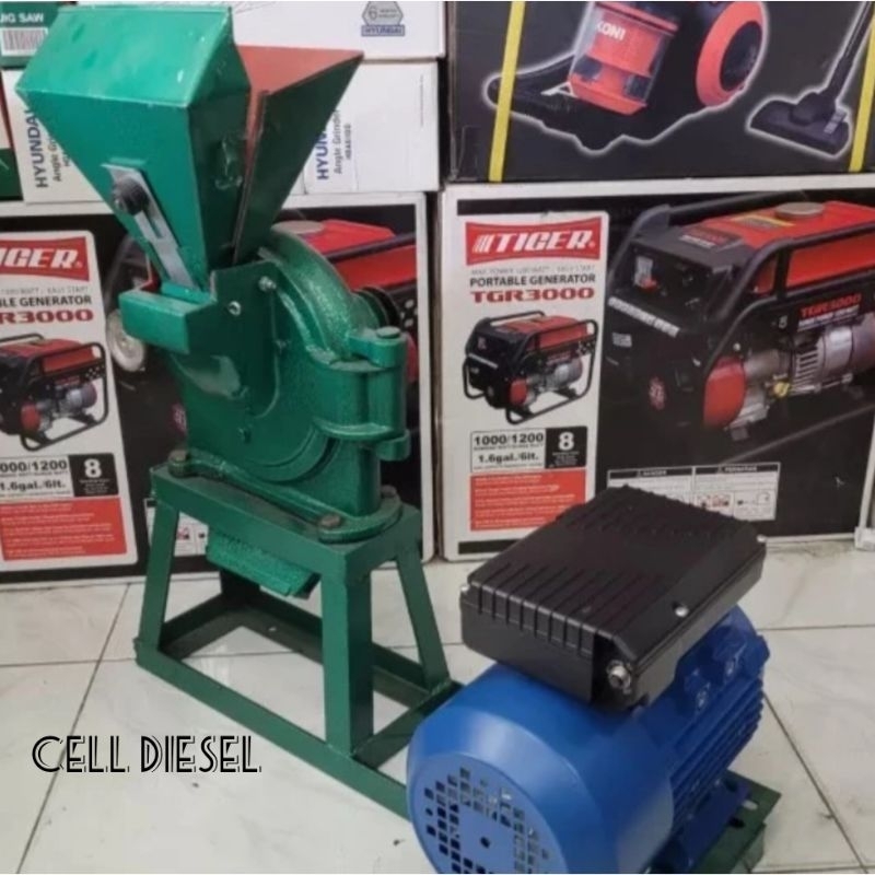 MESIN GILING TEPUNG FFC 15 DISK MILL + DINAMO ELEKTRO 1 HP