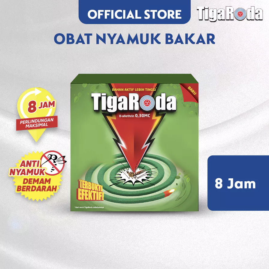 TigaRoda Obat Anti Nyamuk Bakar - 8 jam