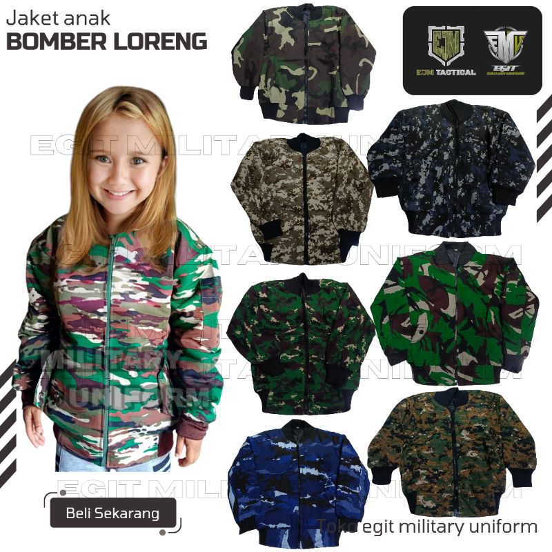 Jaket Anak Army jaket bomber anak loreng jaket loreng anak