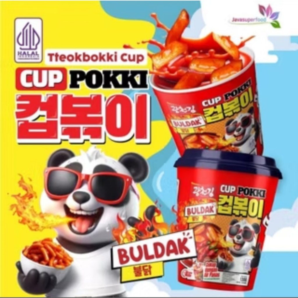 

CupPokki - Cup Tokpokki - Tteokpokki Cup - Tokpokki Instant Instan - Korean Snack - Buldak - 130g - Halal