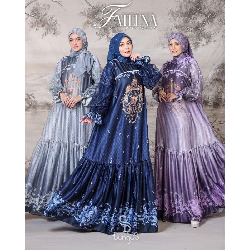 Gamis Syari FATEENA Set Voal By BUNGAS SYARI
