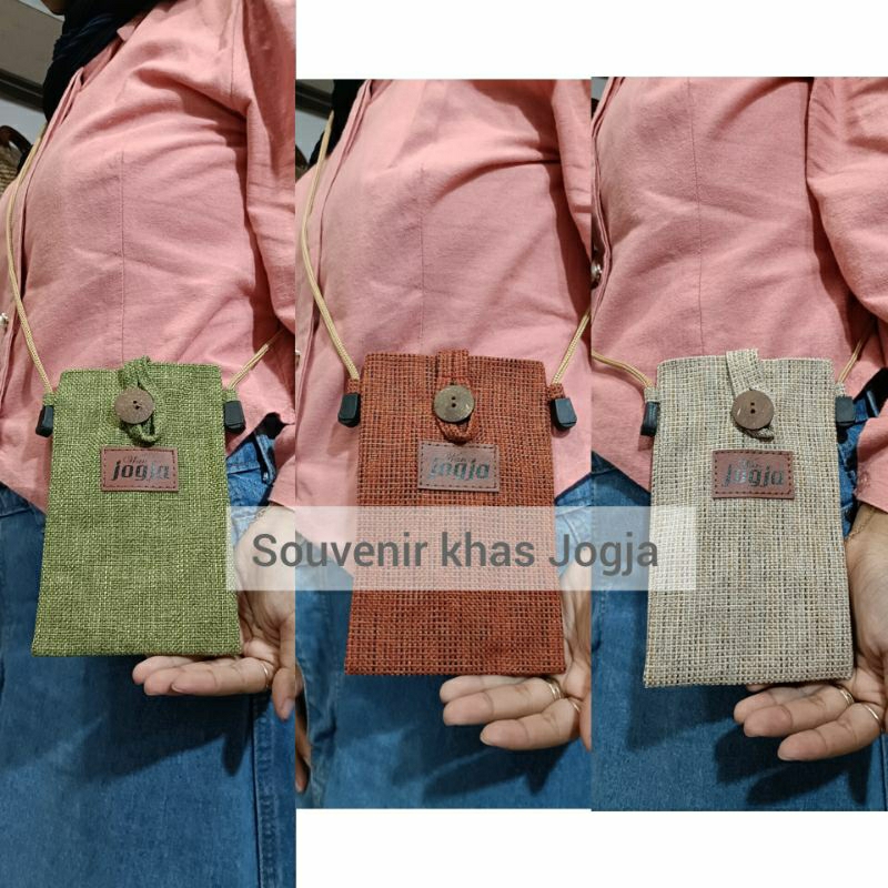 tas hp jogja goni|| tas slempang kancing jogja..