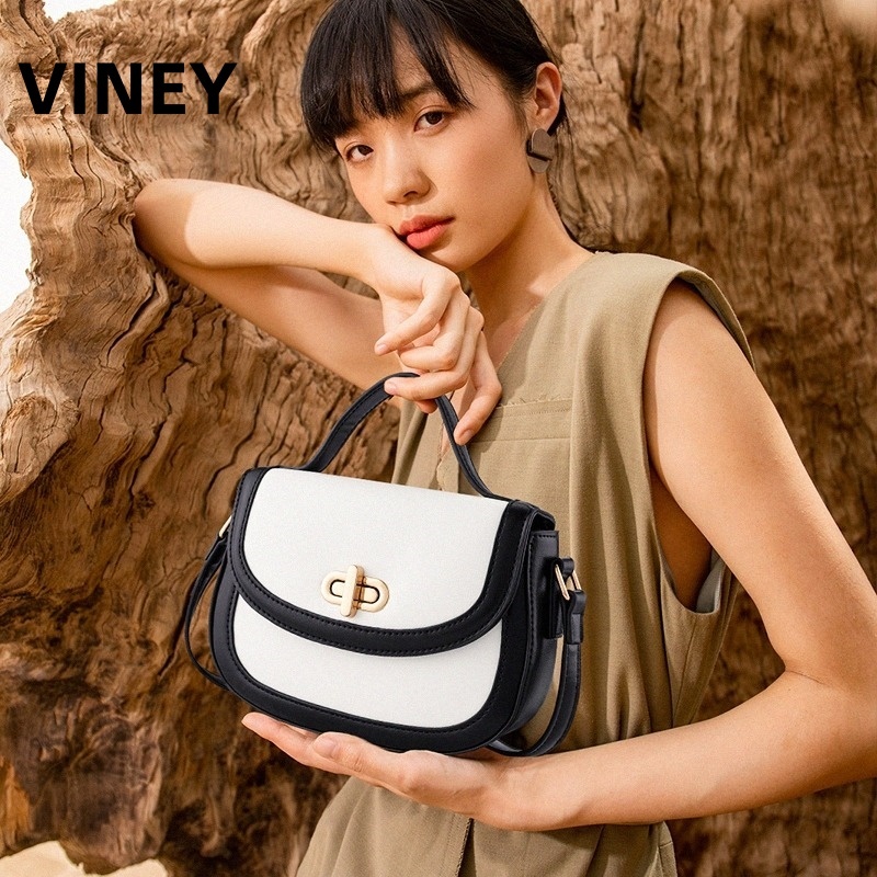 VINEY Tas Selempang Wanita Kekinian Anayya Black - Tas Sling Bag Mini Elegan untuk Hangout & Santai