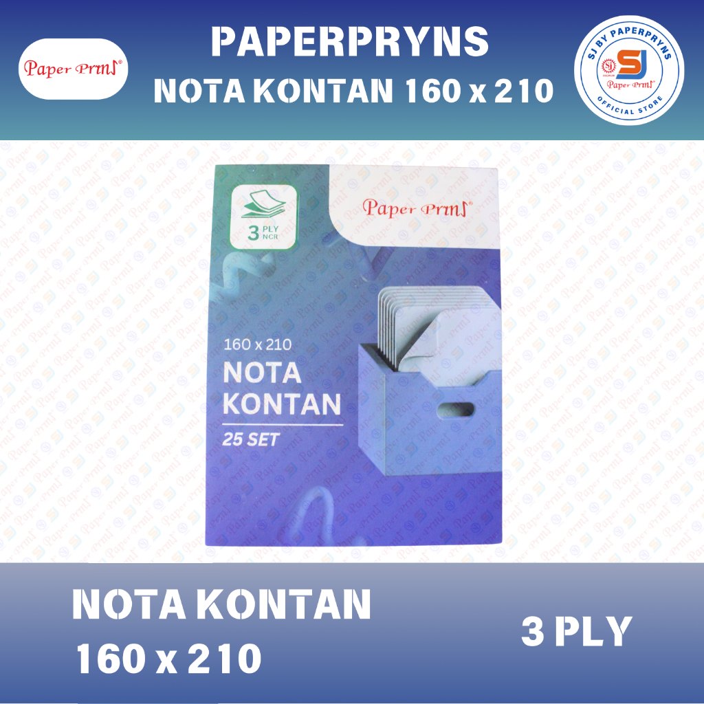 

[SATUAN] PAPERPRYNS Nota Kontan 160 x 210 mm – 3 PLY - NCR (25 SET)