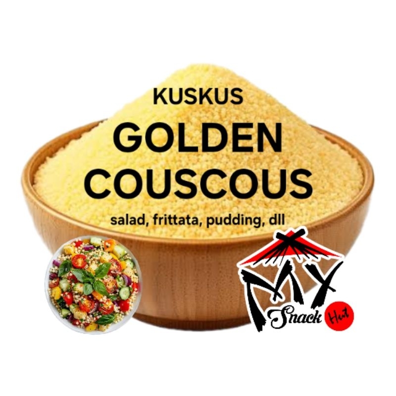 

GOLDEN COUSCOUS 1KG BERAS GANDUM SEMOLINA MAFTOUL KUNING KUSKUS MPASI KUSKSI KSEKSU BABY PASTA SALAD