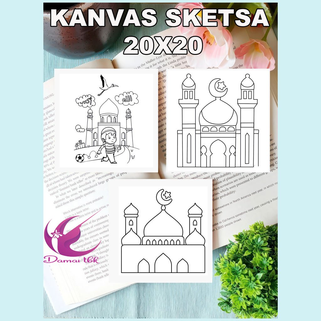 

Kanvas Lukis Sketsa Tema Moeslem 20x20