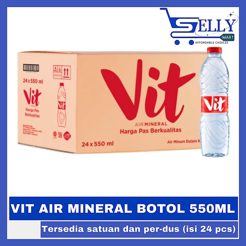 

VIT AIR MINERAL BOTOL 550ML ISI 24 PCS (SATUAN DAN DUS)