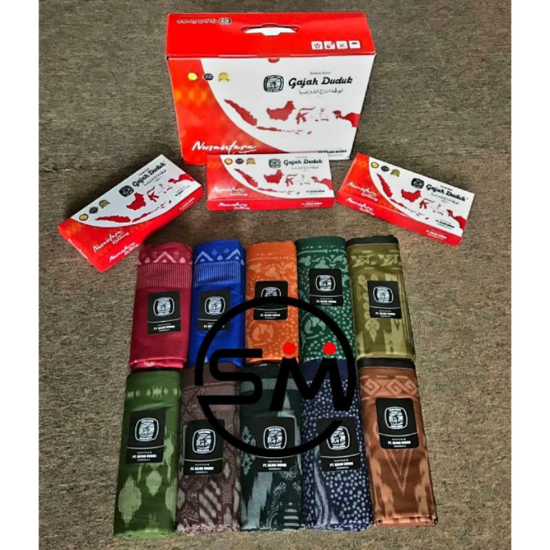 GROSIR 10 PCS. SARUNG TENUN DEWASA GAJAH DUDUK KEMBANG NUSANTARA MOTIF KEMBANG BATIK KWALITAS ORIGIN