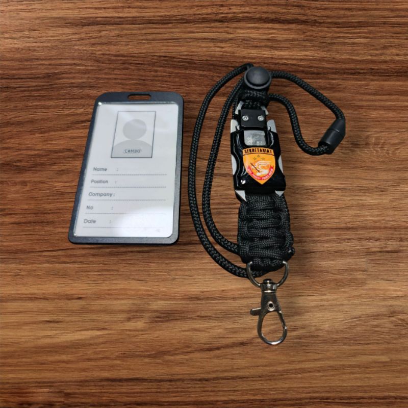 

lanyard tali id card custom holder sekteriat polri